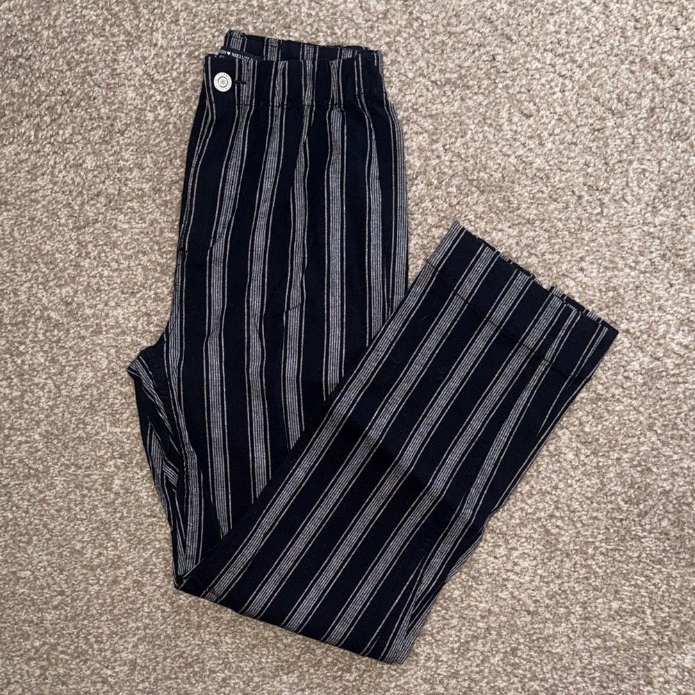 Brandy Melville Black and White Striped Pants